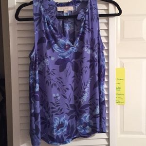 Loft blue floral tank
